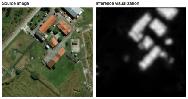 Figure 9: Validation images (left) and corresponding signed distance predictions (right). Compare the top prediction with the ground truth in Figure 7.