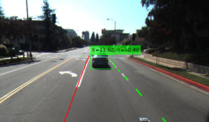 Figure 1. Car approaching a vehicle in an intersection.