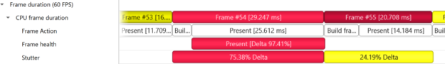 Frame stutter row screen shot