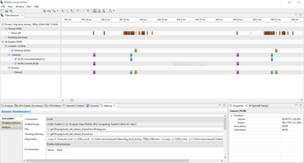ffmpeg in nvprof image