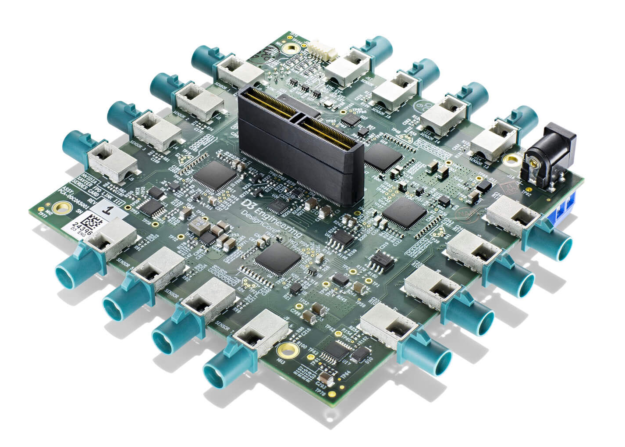 Figure 6: D3 Engineering hardware for 16 FPD-Link III cameras on Xavier Snapview photo of D3 Engineering expansion module to connect 16 FPD-Link cameras to a Jetson Xavier