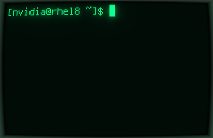 Blank terminal screen
