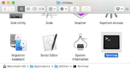  Open Mac Terminal app